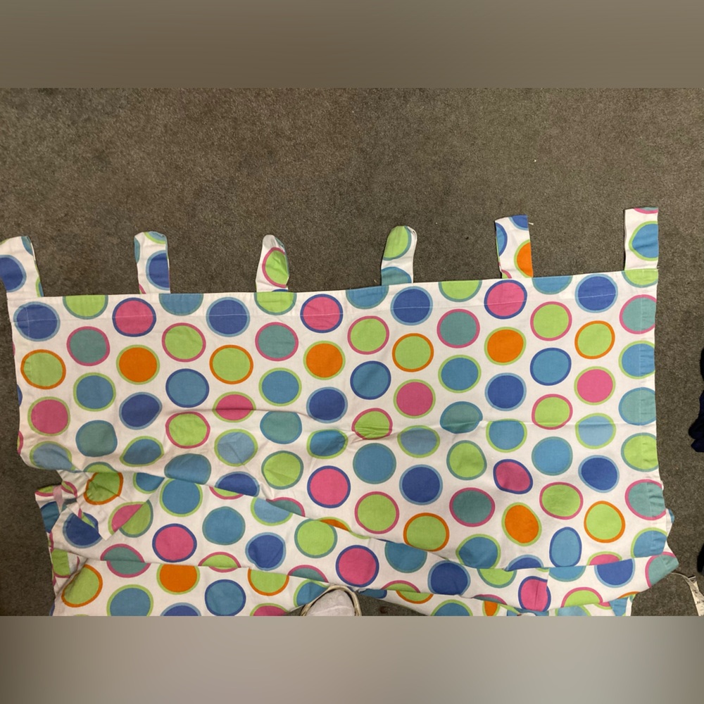 Tab top fun polka dot curtains